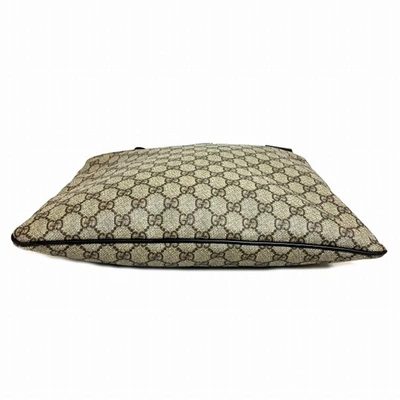 Shop Gucci Gg Supreme Beige Canvas Shoulder Bag ()