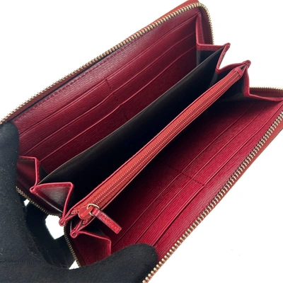 Shop Gucci Interlocking G Red Leather Wallet  ()