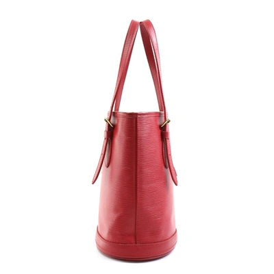 Pre-owned Louis Vuitton Bucket Red Leather Shoulder Bag ()