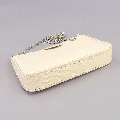 Pre-owned Louis Vuitton Easy Pouch Beige Leather Clutch Bag ()