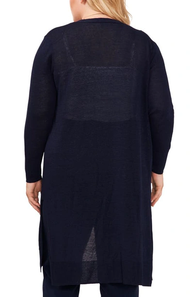 Halogen Linen Blend Cardigan In Classic Navy