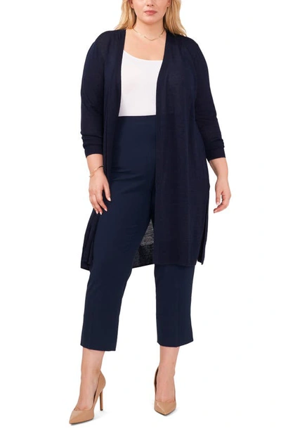 Halogen Linen Blend Cardigan In Classic Navy