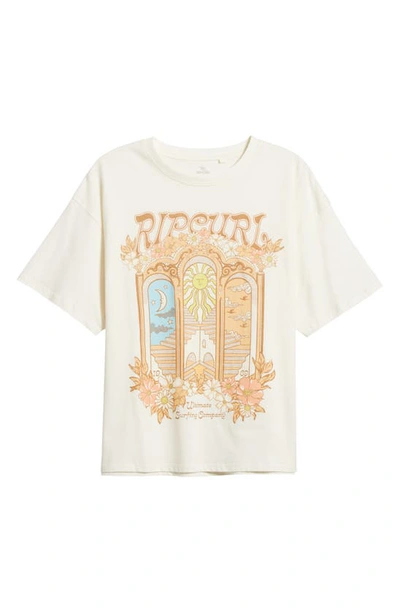 Shop Rip Curl Tropical Tour Heritage Graphic T-shirt In Bone