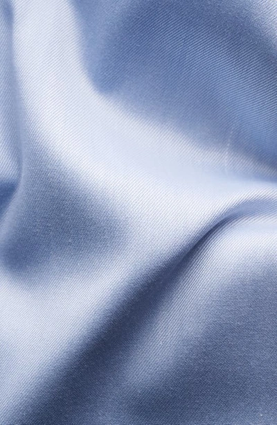 Eton Contemporary Fit Twill Shirt With Contrast Buttons In Lt/pastel Blue