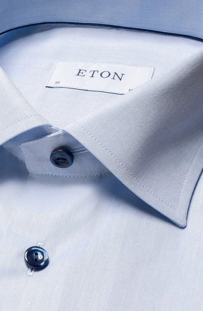 Shop Eton Contemporary Fit Twill Dress Shirt In Lt/pastel Blue