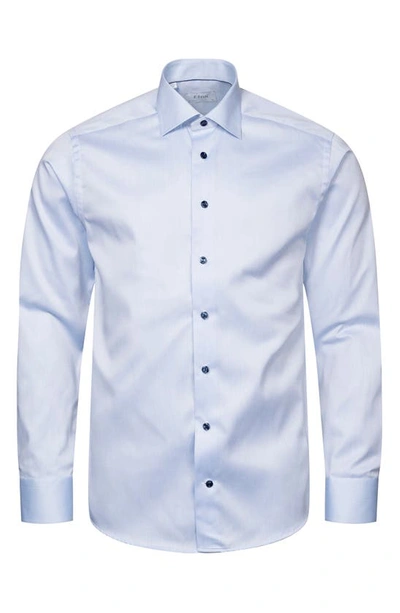 Shop Eton Slim Fit Twill Dress Shirt In Lt/pastel Blue