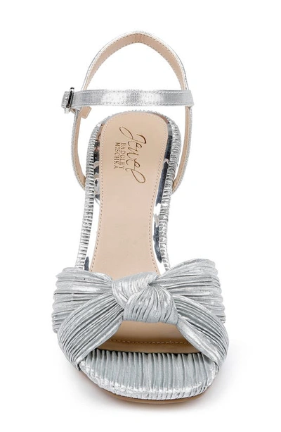 Jewel Badgley Mischka Hydee Womens Metallic Open Toe Heels In Silver