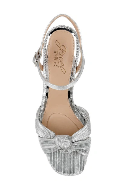 Jewel Badgley Mischka Hydee Womens Metallic Open Toe Heels In Silver