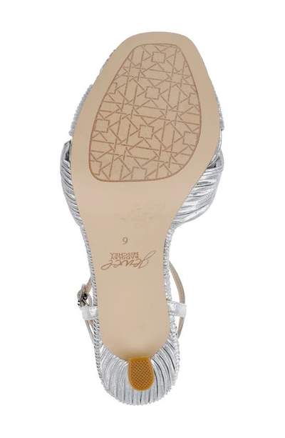 Jewel Badgley Mischka Hydee Womens Metallic Open Toe Heels In Silver
