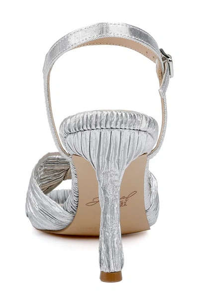 Jewel Badgley Mischka Hydee Womens Metallic Open Toe Heels In Silver