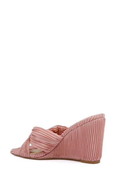 Shop Jewel Badgley Mischka Hype Wedge Slide Sandal In English Rose