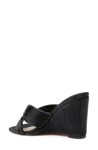 Shop Jewel Badgley Mischka Hype Wedge Slide Sandal In Black