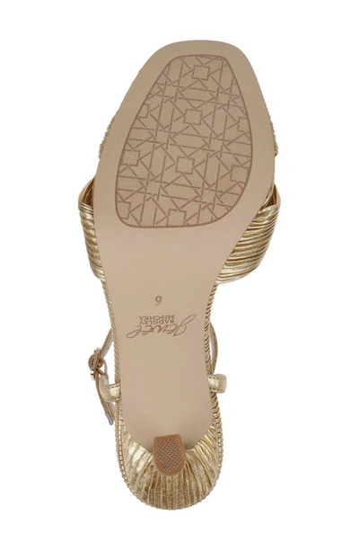 Shop Jewel Badgley Mischka Hydee Sandal In Champagne Gold