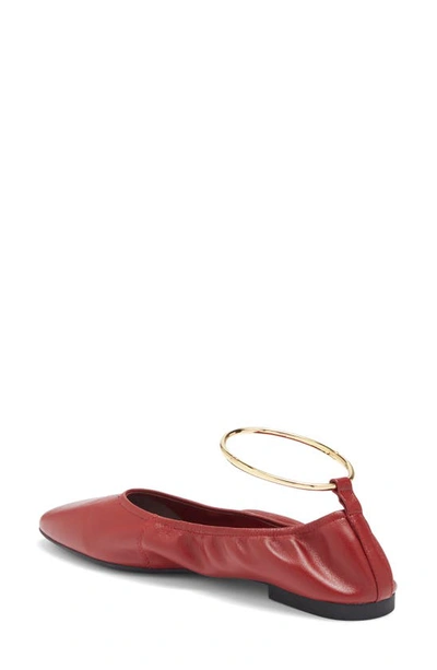 Shop Jeffrey Campbell Tippy Flat In Red Gold