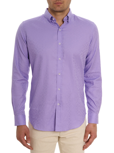 Shop Robert Graham Amory Long Sleeve Button Down Shirt In Lilac