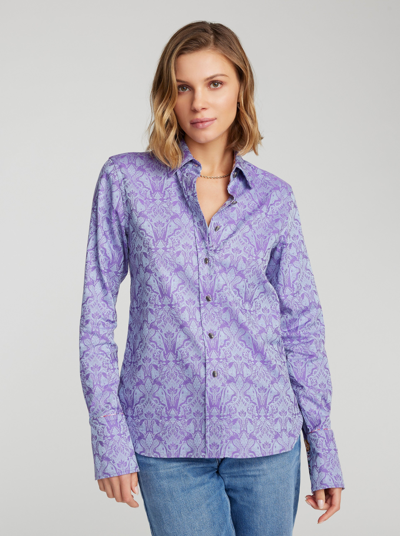 Shop Robert Graham Priscilla Shirt In Lilac