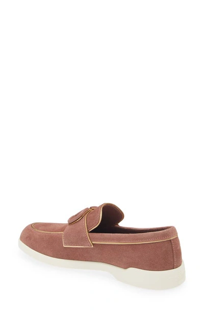 Valentino Garavani Leisure Flows Loafer In Brownish Orange/ Antique Brass