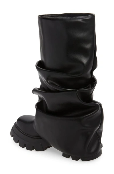 Shop Azalea Wang Mate Lug Sole Boot In Black