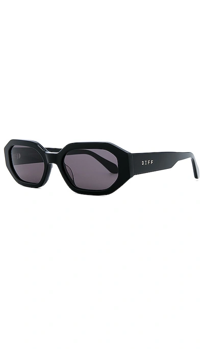 Shop Diff Eyewear Allegra Sunglasses In Black & Grey