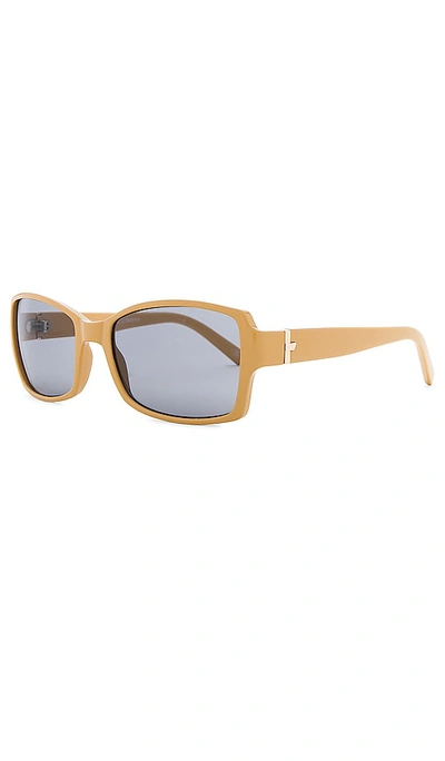 Shop Le Specs Trance In Mustard Putty