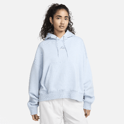Shop Nike Women's  Acg Therma-fit "tuff Knit" Fleece Hoodie In Blue
