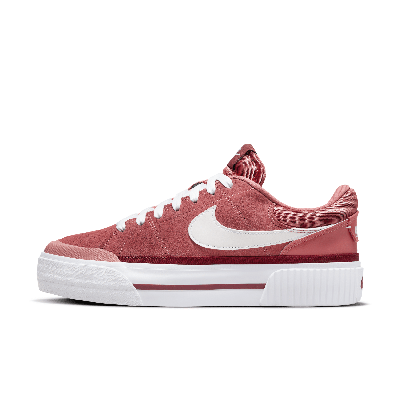 Shop Nike Women's Court Legacy Lift Shoes In Red