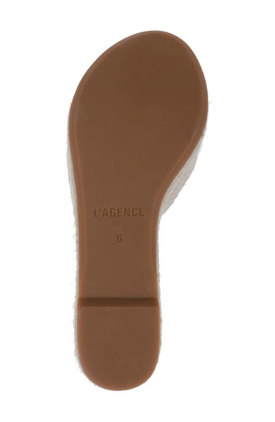 Shop L Agence Avice Ankle Strap Espadrille Platform Wedge Sandal In Blue/ Ivory