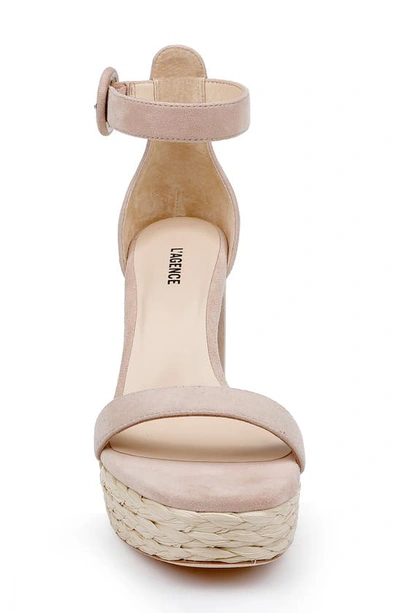 Shop L Agence L'agence Avia Ankle Strap Platform Sandal In Pecan