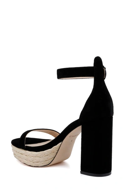 Shop L Agence Avia Ankle Strap Platform Sandal In Black