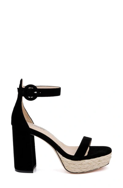 Shop L Agence Avia Ankle Strap Platform Sandal In Black