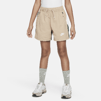 Shop Nike Sportswear Amplify Big Kids' Woven Shorts In Brown