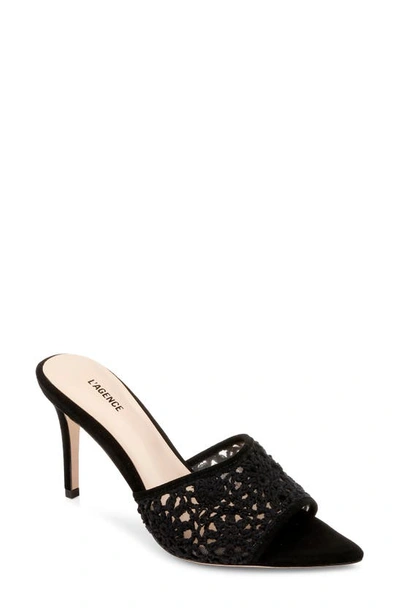 Shop L Agence Armande Pointed Toe Slide Sandal In Black