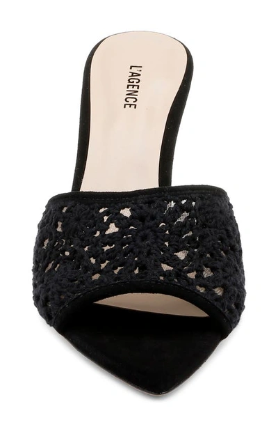 Shop L Agence Armande Pointed Toe Slide Sandal In Black