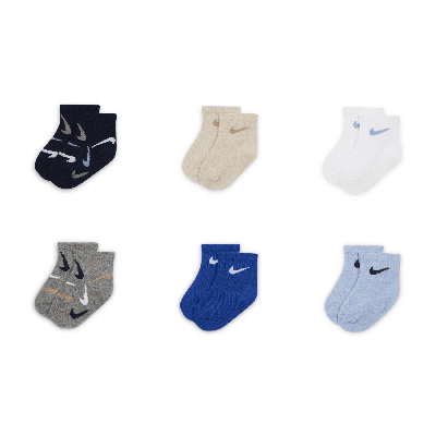 Shop Nike Swooshfetti Baby (3-6m) Ankle Socks (6 Pairs) In Multicolor