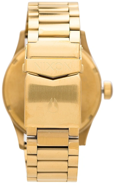 Shop Nixon Sentry Stainless Steel Watch In Gold & Black