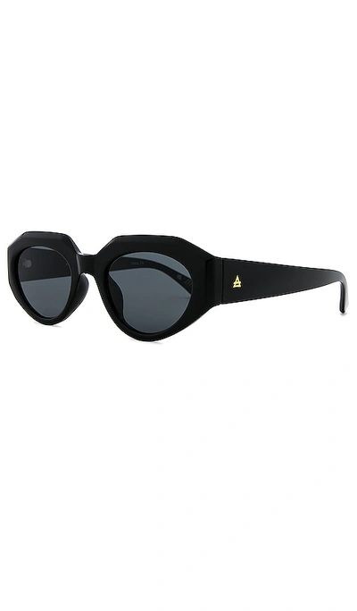 Shop Aire Aphelion Sunglasses In Black & Smoke Mono