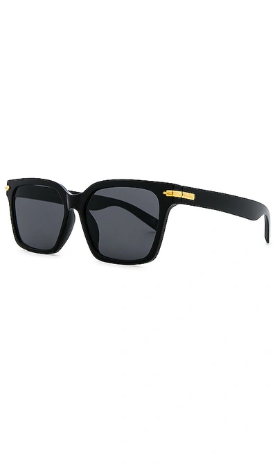Shop Aire Galileo Sunglasses In Black & Smoke Mono