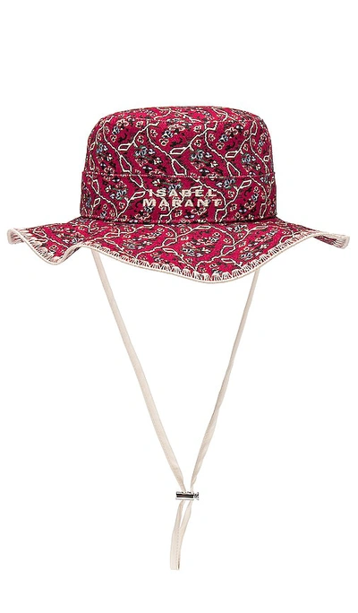 Shop Isabel Marant Bellary Bucket Hat In Cranberry