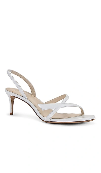 Alexandre Birman Tita Leather Slingback Sandals In White