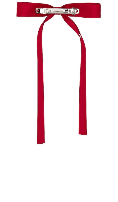 Shop Shashi Vivenne Bow In Red