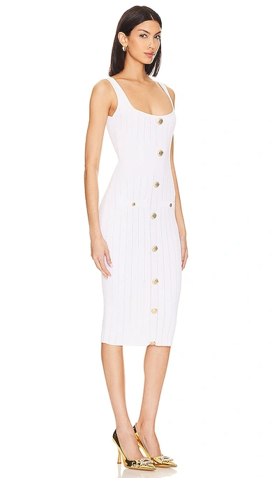 Shop Retroféte Laney Dress In White & Gold