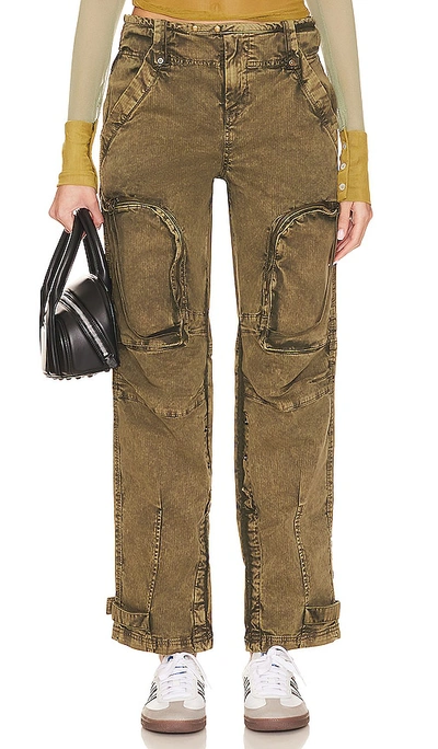 Shop Free People X We The Free Can't Compare Slouch Pant In Dusty Olive