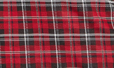 City Chic Check Love Knit Dress In Red Check