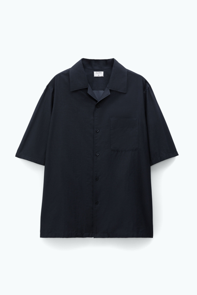 Shop Filippa K Resort Short Sleeve Shirt In Black