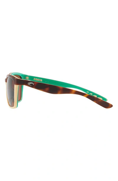 Shop Costa Del Mar 55mm Polarized Square Sunglasses In Retro Tortoise