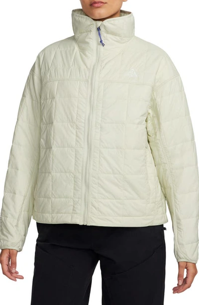 Shop Nike Acg Therma-fit Adv Quilted Insulated Jacket In Sea Glass/ Summit White