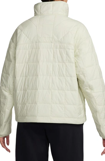 Shop Nike Acg Therma-fit Adv Quilted Insulated Jacket In Sea Glass/ Summit White