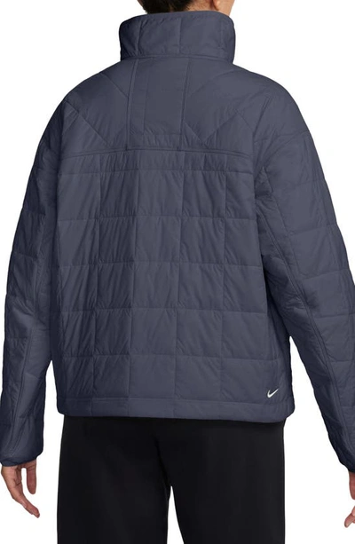 Shop Nike Acg Therma-fit Adv Quilted Insulated Jacket In Thunder Blue/ Summit White