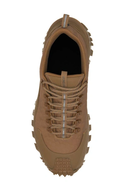 Shop Moncler Genius Trailgrip Croc Embossed Low Top Hiking Sneaker In 23n-light Brown