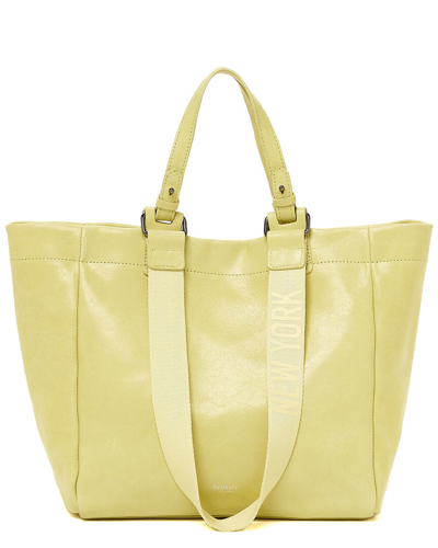 Shop Botkier Bedford Leather Tote In Yellow